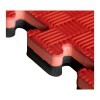 Puzzle Tatami Réversible Kinefis Noir - Rouge (épaisseur 40 mm et texture cinq lignes)